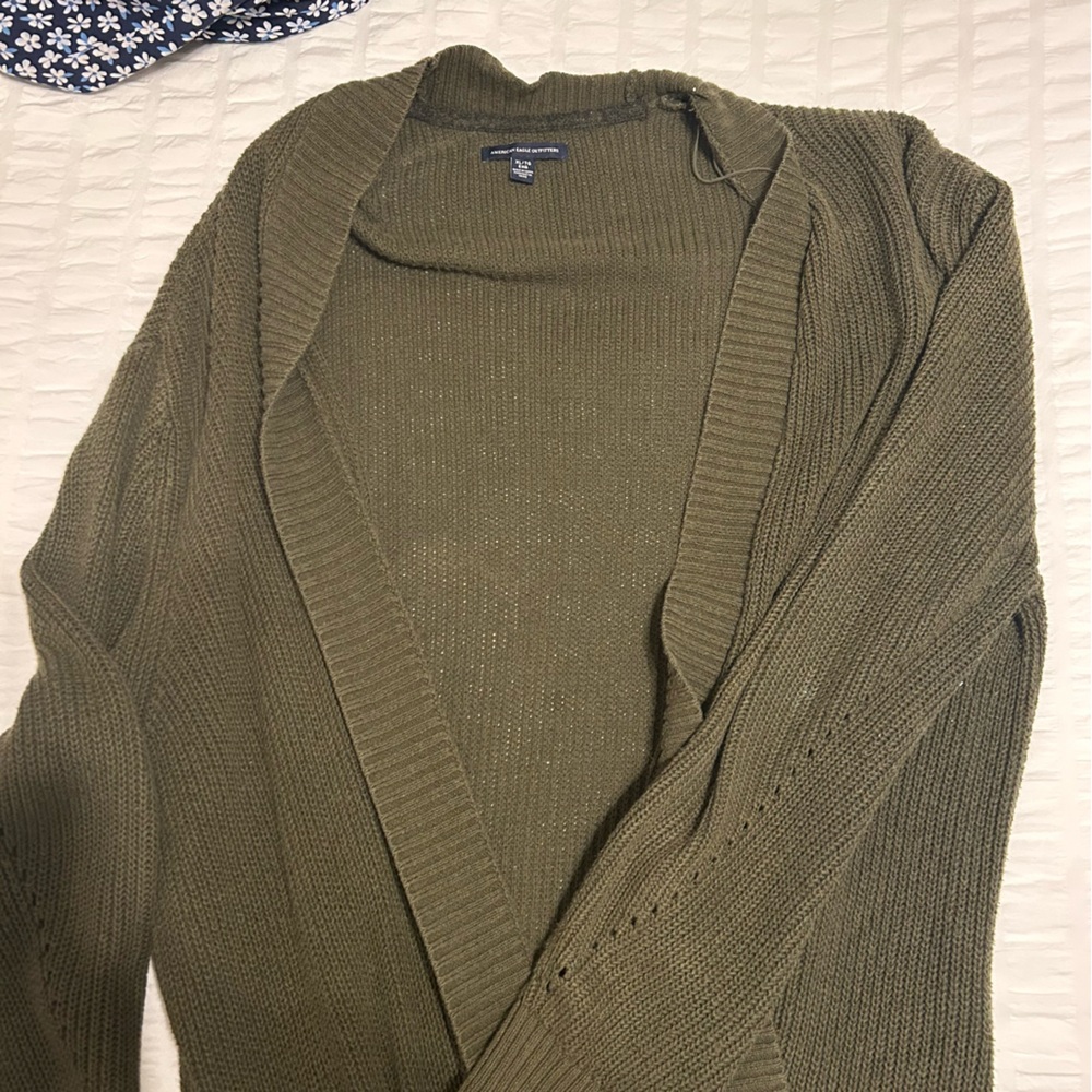 Olive Green AE Women’s Cardigan Sweater